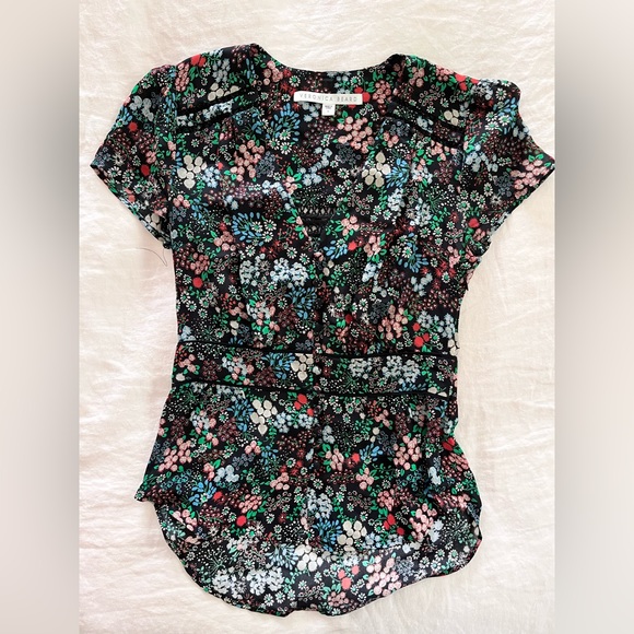 Veronica Beard short sleeve silk shirt - Picture 3 of 3